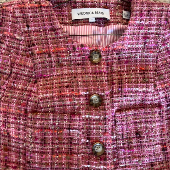 Veronica Beard Lars Tailored Jacket Pink Size 4 New - Picture 7 of 9